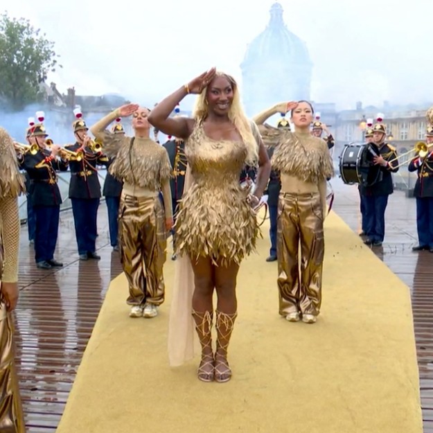 Aya Nakamura - Author, composer. Performer of “Pookie” and “Djadja” with the Republican Guard at the 2024 Paris Olympics. Winner of the awards for Female Artist of the Year, New Pop Album of the Year and International Revelation at Les Flammes.